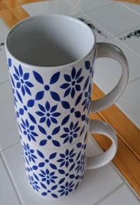 Coppia (2) Tazze Impilabili Modern Expressions Walgreen 14 Oz Blu Bianco Design Stella - Foto 1 di 6
