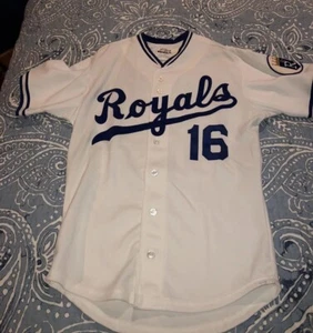 Camiseta Kansas City Royals Bo Jackson Talla 40 Tejida Arena #16 Blanca Azul Real - Imagen 1 de 7