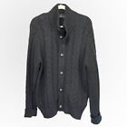 Vince 100% Wool Chunky Cable Knit Cardigan Button Front Sz XL Preowned MSRP $425