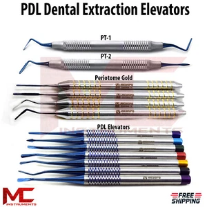 Atraumatic Extracting Pdl Periodontal Ligament Dental Tooth Extraction Elevators - Picture 1 of 11