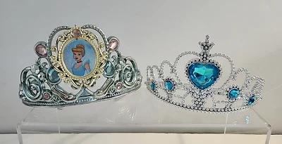 Disney Princess Cinderella Tiara Turquoise Heart Lot 2 Play Dress-Up Costume Two - Image 1 of 4