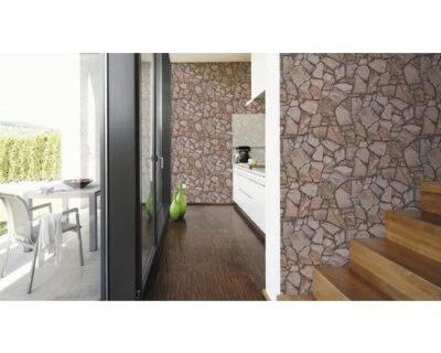 € 1,31qm Sopo 1 Ro.AS Creation 9273-16 Vlies braun beige Bruchsteinmauer