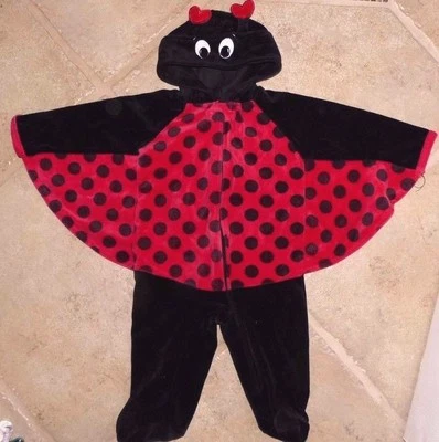EUC Worn Once! Baby Infant Girl 6 9 Months Ladybug Hooded Warm Bodysuit Costume - Image 1 of 4