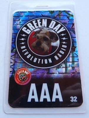 Green Day Revolution Radio Tour AAA 32 Laminate Backstage Pass - Image 1 of 2