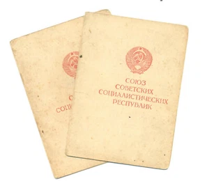 Soviet Russian Documents for the Capture of Budapest & Vienna Medals - Picture 1 of 2