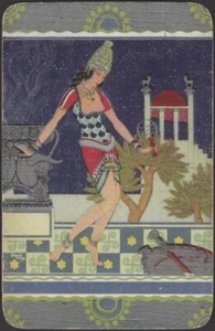 Playing Cards Single Card Old Vintage Named * SALOME  Artist DULAC Painting GIRL - Picture 1 of 3