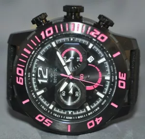 Orologio Invicta Uomo Pro Diver Cronografo Quadrante Nero Vera Pelle 20049 - Foto 1 di 5