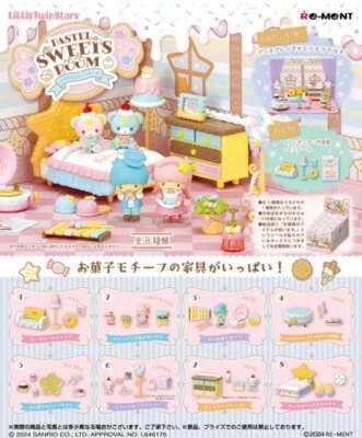 Rement RE-MENT Sanrio Little Twin Stars Pastel Sweets Room set miniature Japan - Image 1 of 4