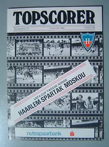Muy difícil de encontrar programa de la Copa de la UEFA 1982 Haarlem v Spartak Moscú Rusia - Imagen 1 de 1