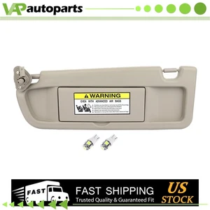 Warm Gray Sun Visor Left Driver For Honda Civic 06-11 +License Plate Lights Free - Picture 1 of 24