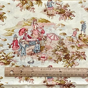 Centre Harbour Children Beach Fabric Cotton Print 31x44 PLUS - Picture 1 of 8