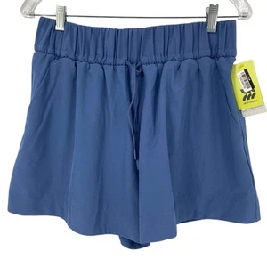 NEW ALL IN MOTION Blue Loose Fit Activewear Casual Shorts Size Medium Pockets - Picture 1 of 5