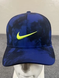 Nike Mütze Kappe nicht verstellbar Herren blau schwarz Dri-FIT Classic99 Golf Batik Volt Swoosh - Bild 1 von 9