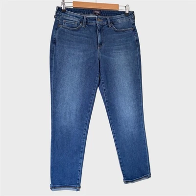 Not Your Daughter NYDJ Blue Denim Jeans Slim 10 UK 6 US Lift X Tuck Crop Ankle - Image 1 of 4
