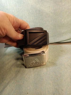 Adidas Cinturones Web Gris y Blanco, Sin Usar Foto 1 de 2