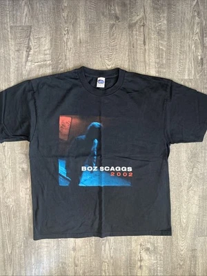 Vintage Boz Scaggs 2002 Concert Black T-Shirt Size XL Cygnus - Image 1 of 4