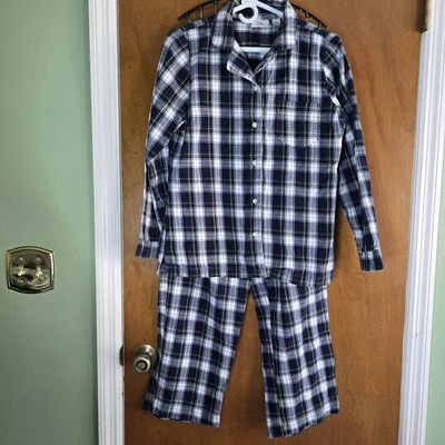 Pijama de franela escocesa a cuadros de algodón pequeño LL Bean para mujer Foto 1 de 4