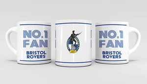 Tazza tazza Bristol Rovers tè caffè numero 1 ventaglio novità idea regalo ventaglio compleanno - Foto 1 di 1