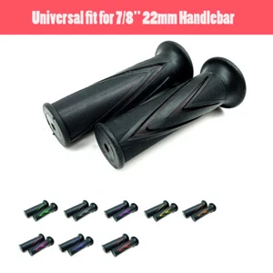 2pcs Motorcycle 7/8" 22mm & 24mm Handlebar Hand Grips Handle Bar Anti-skid Cover - Picture 1 of 15