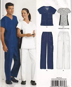 New Look 6876 Unisex Doctor Nurse Scrubs Health Care Medical Uniform Pattern All - Picture 1 of 8