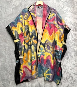 Cardigan poncho donna Dilemma New York taglia unica art da indossare look lungo boho - Foto 1 di 9