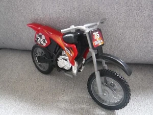 Tonka Motocross DIRT BIKE Red No 75 Plastic Toy 10.5" long Motorcycle kickstand - Picture 1 of 11