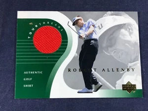 S3-26 GOLF CARD - ROBERT ALLENBY - TOUR THREADS  -2001 UPPER DECK - SHIRT SWATCH - Picture 1 of 2