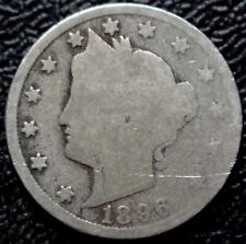 1896 USA FIVE CENTS - COPPER-NICKEL - Liberty Head “V” Nickel with Cents