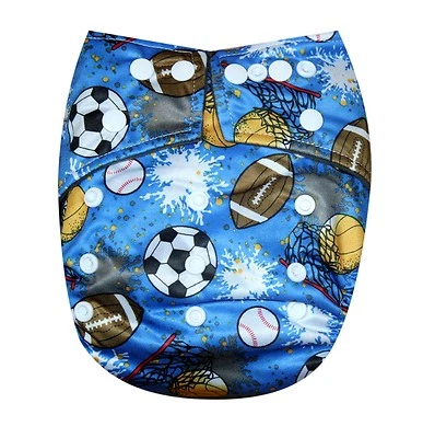 SEE DIAPERS BAMBOO CHARCOAL ONE SIZE BABY CLOTH DIAPER W/ 2 BAMBOO INSERTS NEW - Image 1 of 3