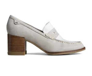 Sperry Damenschuhe Seaport Penny-Absatz grau Leder Sts88700 Größe 7 Medium - Bild 1 von 5