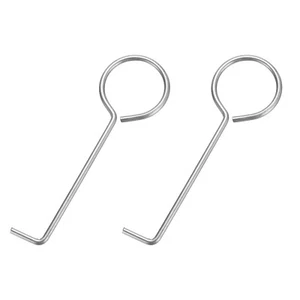 Abfluss Hebe Haken 2Stk Edelstahl Stahl Abfluss Gitter Abzieher Haken Silber - Bild 1 von 5
