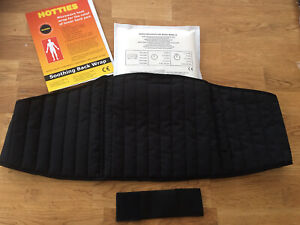 Hotties Quilted Black Cotton Backwrap Microwaveable Heat Wrap Lower Back Pain