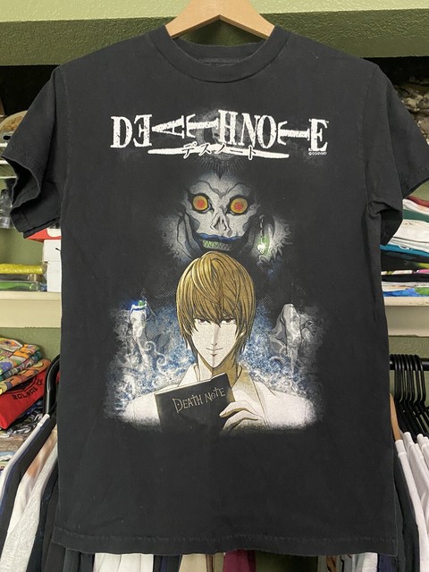 Ripple Junction Mens Death Note Anime T-Shirt - Death Note Light Yagami  Mens Fashion Shirt - Death Note Manga Tee 