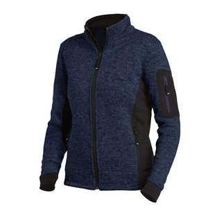 FHB Damen Strick-Fleece-Jacke Arbeitsjacke Marieke marine-schwarz 1620  - Bild 1 von 1