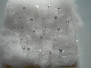 Moissanite 1.5mm round brilliant cut gemstones - Picture 1 of 6