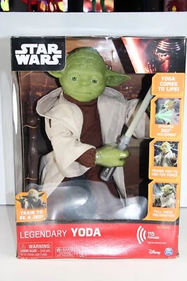 Figura de acción parlante interactiva Star Wars Legendary Jedi Master Yoda caja Dmg Foto 1 de 4