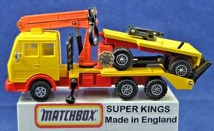 Matchbox Super-Kings K-43 MERCEDES Truck & DOLLY Trailer LOG PIPE WOOD TRANSPORT - Picture 1 of 24