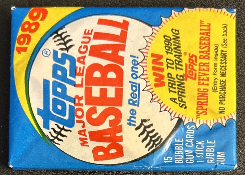 Vintage 1989 Topps MLB Baseball Cards The Real One Packs