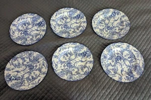 Spode Williamsburg Blue Provincial Garden Plates Luncheon 9" Set Of 6 - Picture 1 of 19