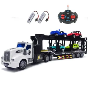 remote control car transporter truck includes 4 cars - 14 1:48 mini rc toy semi - Picture 1 of 6