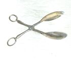Cooper Bros Silver plate Tong Salad Hinged Serving Sheffield England 8.5"