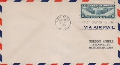 US 1939 FDC air mail cover Sc C24 - Image 1 of 2