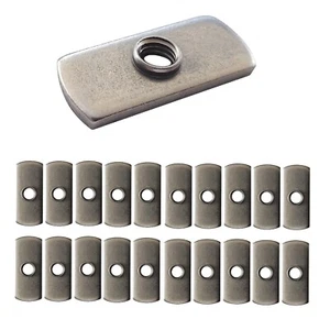 20 piezas, 5/16-18 UNC tuerca de soldadura por puntos doble pestaña y tuerca en T de extrusión de aluminio - Imagen 1 de 5
