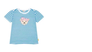 Steiff serendipity shirt, blue striped teddy with scarf size 104-122 - Picture 1 of 1