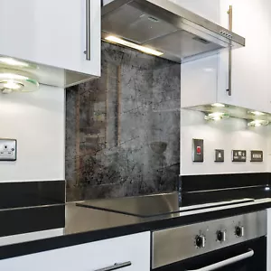 KÜCHENRÜCKWAND Spritzschutz Küche Gehärtetes Glas hintergrund Muster grau - Bild 1 von 3