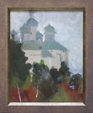 Igor Gorovoj (1924-1968): Ansicht einer russisch-orthod. Kirche (Öl auf Karton)