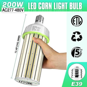 480V 200W LED Corn Light E39 Base 5000K Replace 600W HPS MH Large Area Lighting - Picture 1 of 16