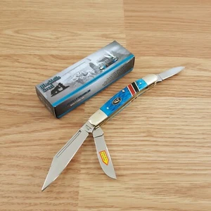 Frost Cutlery Wrangler Pocket Knife Stainless Steel Blades Jigged Bone Handle - Picture 1 of 12