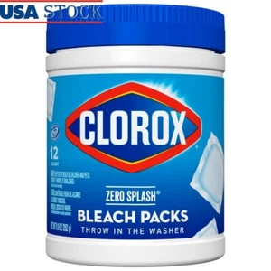 Zero Splash Bleach Packs Solid Pods Laundry Multi Surface Cleaning 12 Count New - Picture 1 of 4