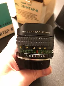 Zenitar-K 16mm f2.8 Fish-Eye Lens - Pentax K mount, Soviet Era US SELLER - Picture 1 of 16